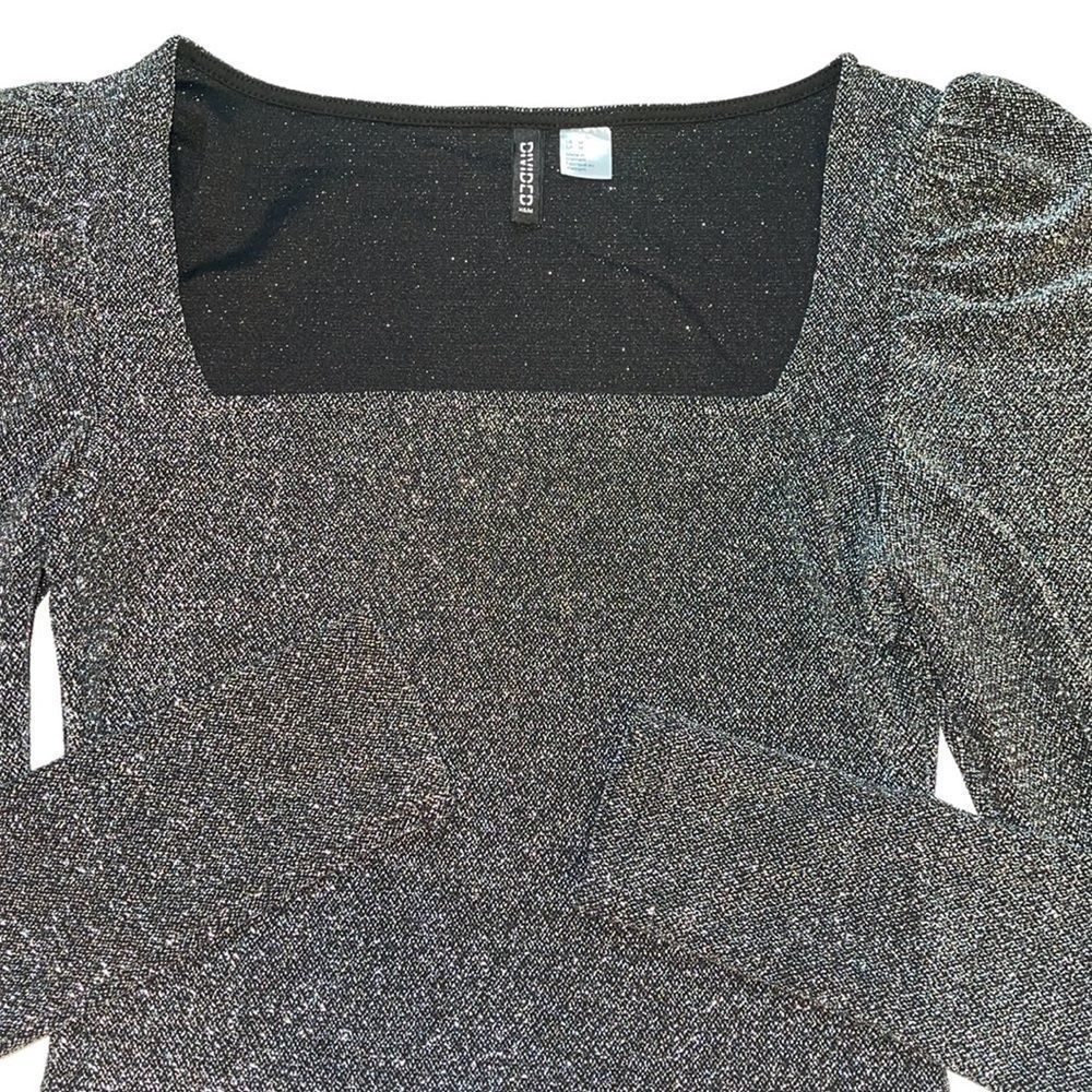 BNWOT H&M sparkle/shimmer black shirt sz M